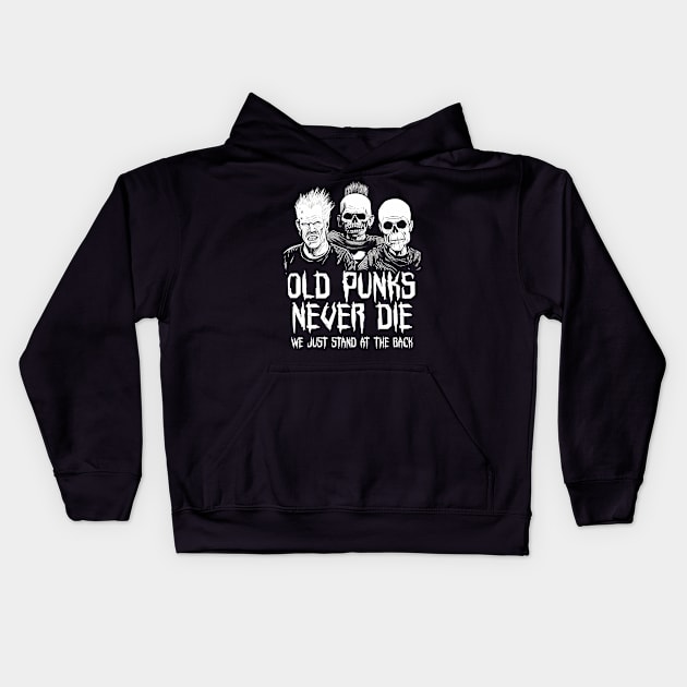 Punk Rock - Old Punks Never Die Kids Hoodie by ShirtFace